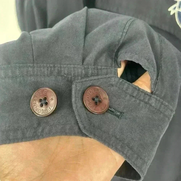 Vintage Faconnable Hidden Hoodie Pull Over Jacket 1/4 Zip Windbreaker Mens XL - Picture 11 of 16